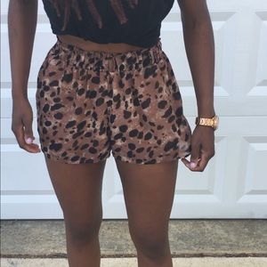 Leopard print shorts